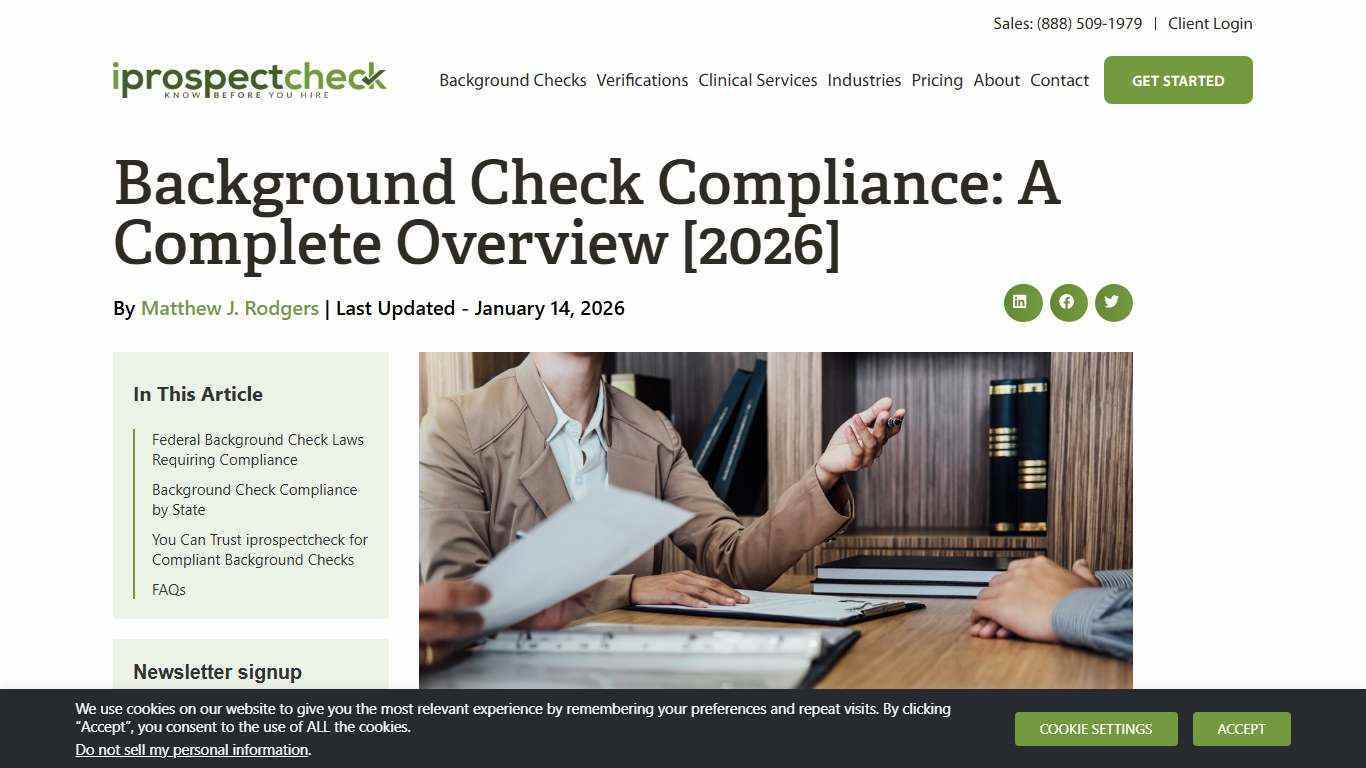 Background Check Compliance: A Complete Overview [2026] - iprospectcheck